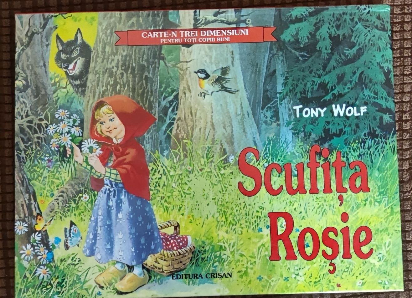 Carte 3D (tridimensionala) cu Scufita Rosie, Editura Crisan