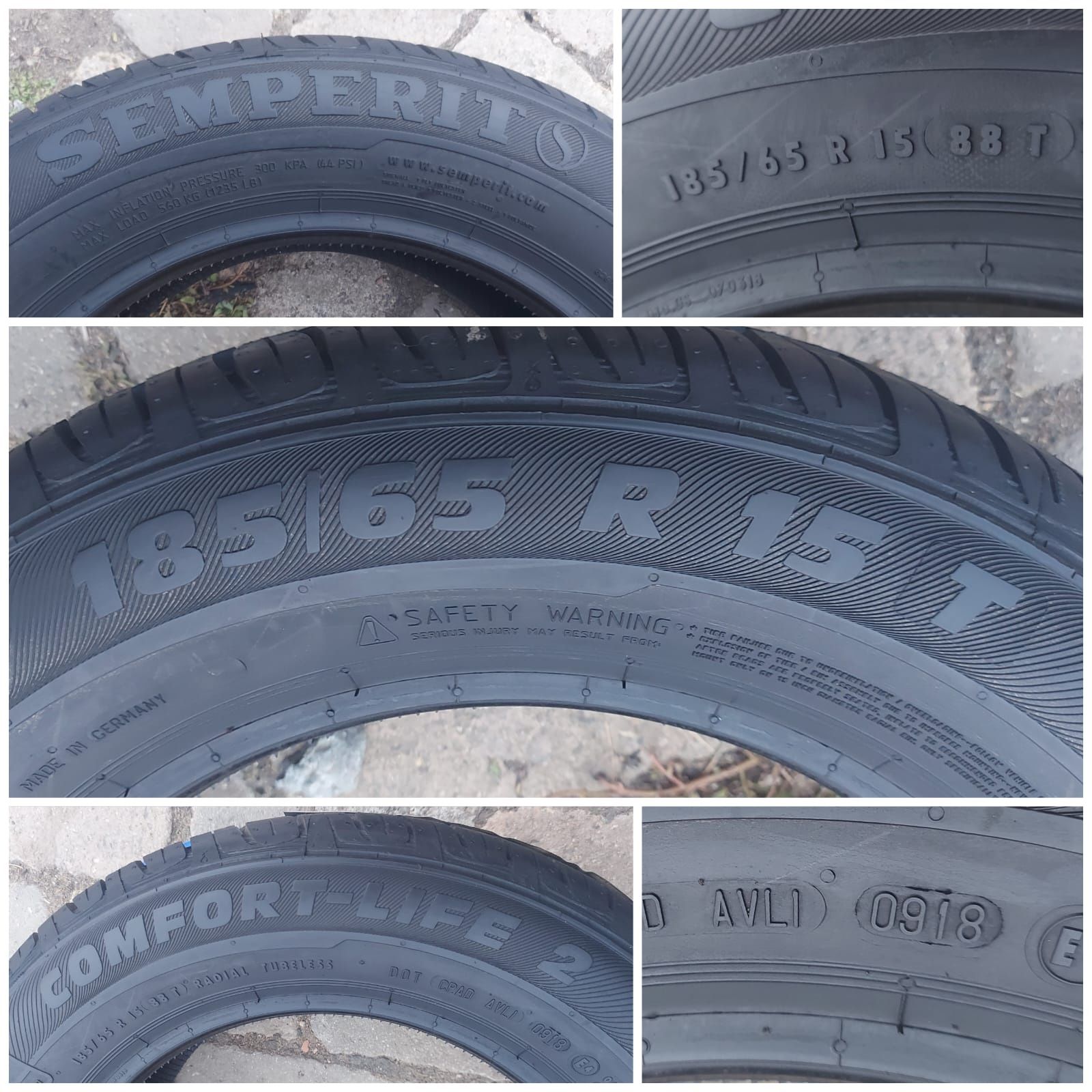 O bucată 185/65 R15 vară - una Semperit Goodyear