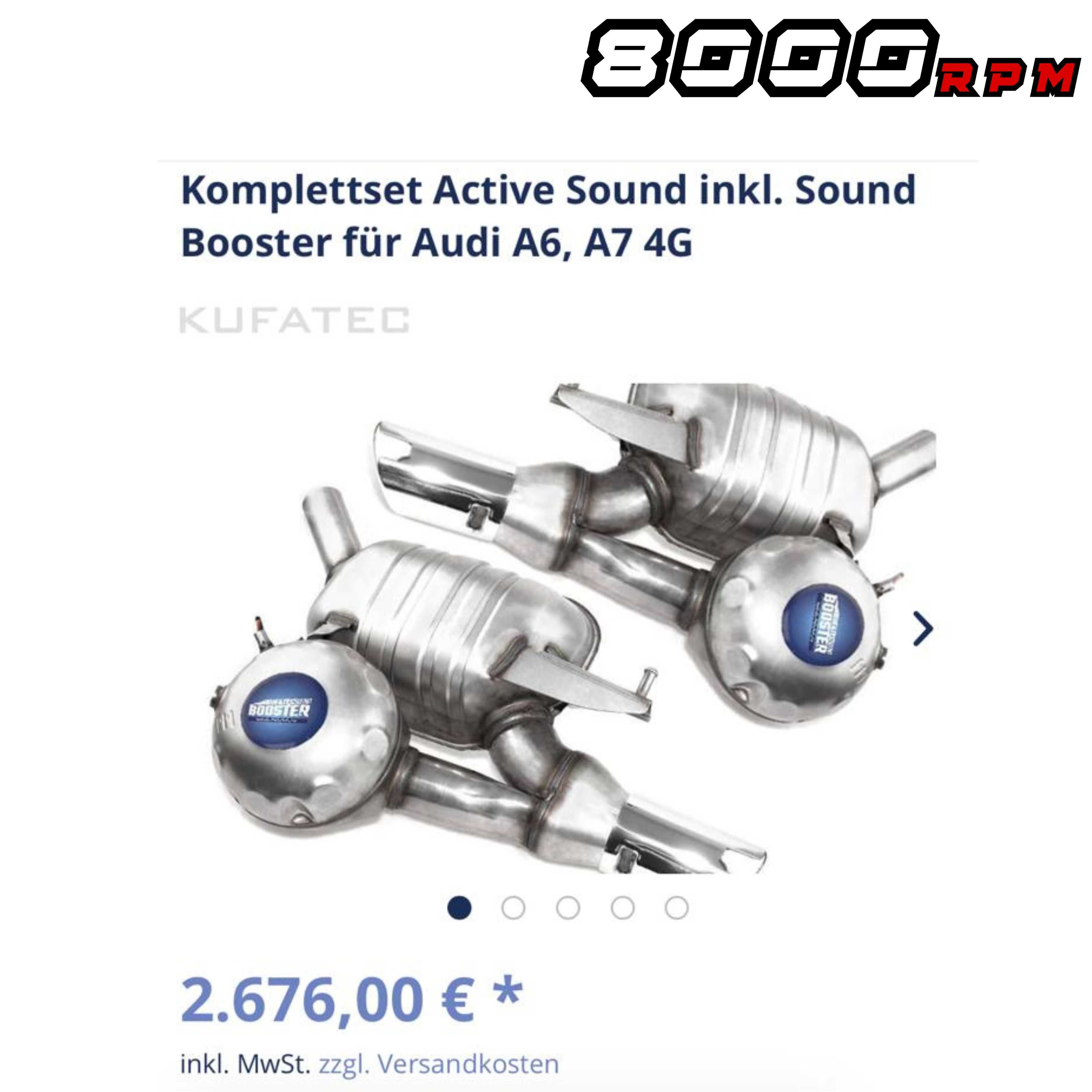 RS V8 звук за Audi A6/A7 4G C7 спортна Active Sound генерация дизел