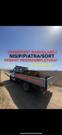 Transport Basculabil Sort Pamant Marfa Moloz Nisip Piatra Balast