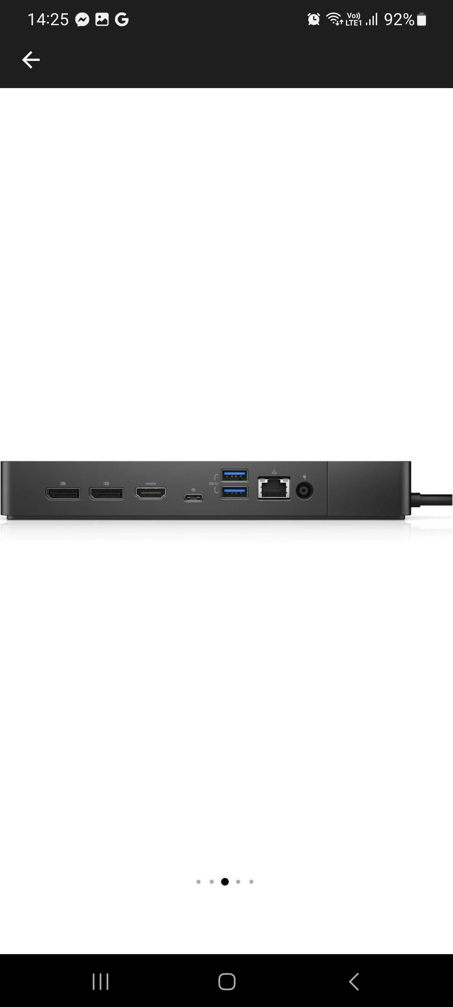 Docking station Dell WD19S, USB-C, 130W, Gigabit Ethernet