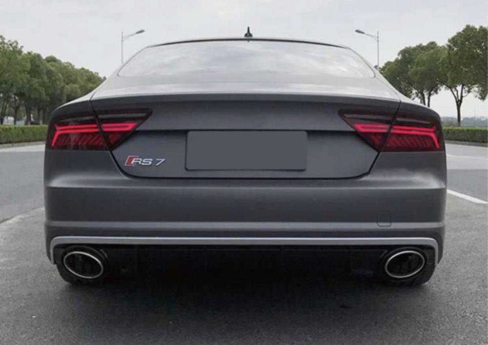 Дифузьор задната броня audi a7 s7 rs7 ауспух C7 спойлер а7 ц7 sline