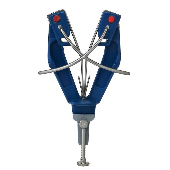 Dispozitiv ascutit cutite prindere tip menghina pentru blat maxim 25mm