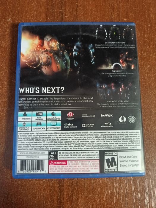 Mortal kombat x /диск на пс4, playstation 4