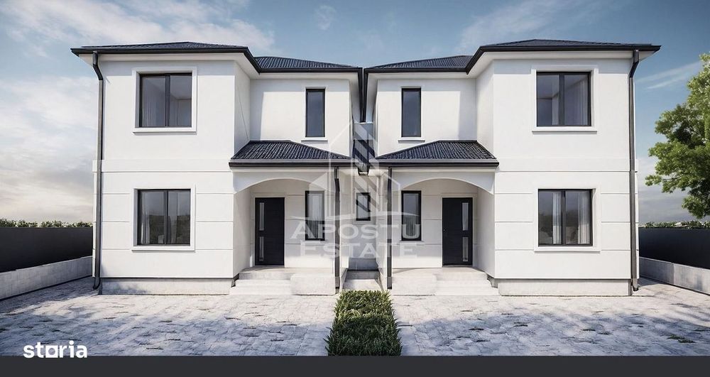 Duplex cu 4 camere, P+E, despartit prin camera tehnica, in Giarmata