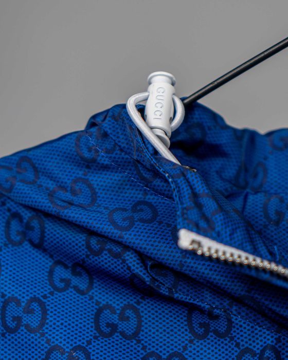 Яке Gucci Printed Technical Poplin Zip Jacket – Gradient Blue