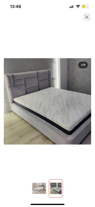 двуспальная, 180x200 см (с матрасом, подъёмный механизм) серый