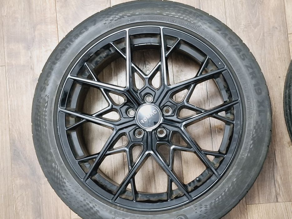 Set jante aliaj  r19. Cu anvelope 245 45 19 continental  dot 2024