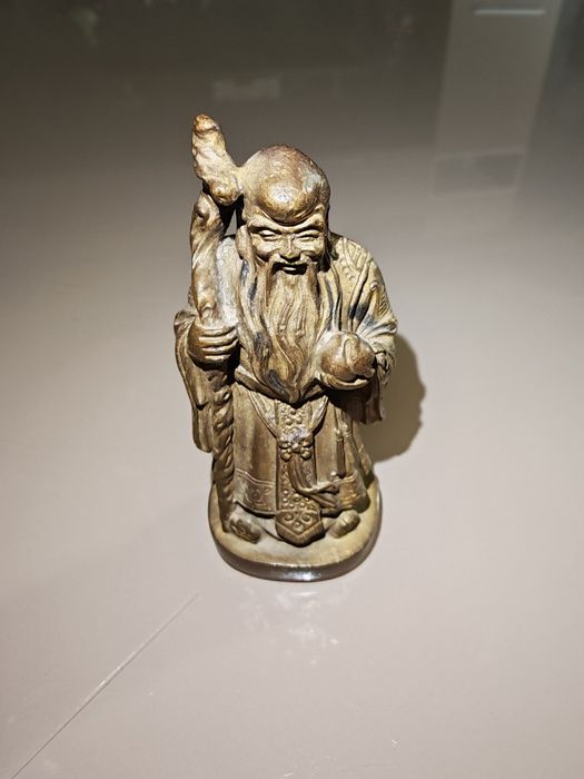 Set 3 statuete chinezești antice din alamă – vintage, decor