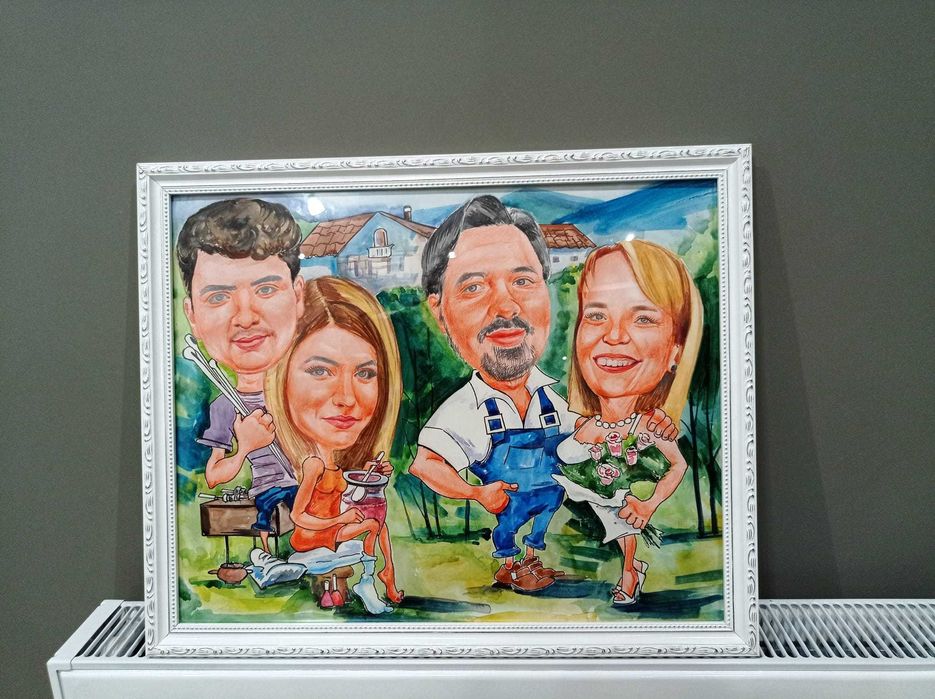 Portrete, caricaturi și desene manuale