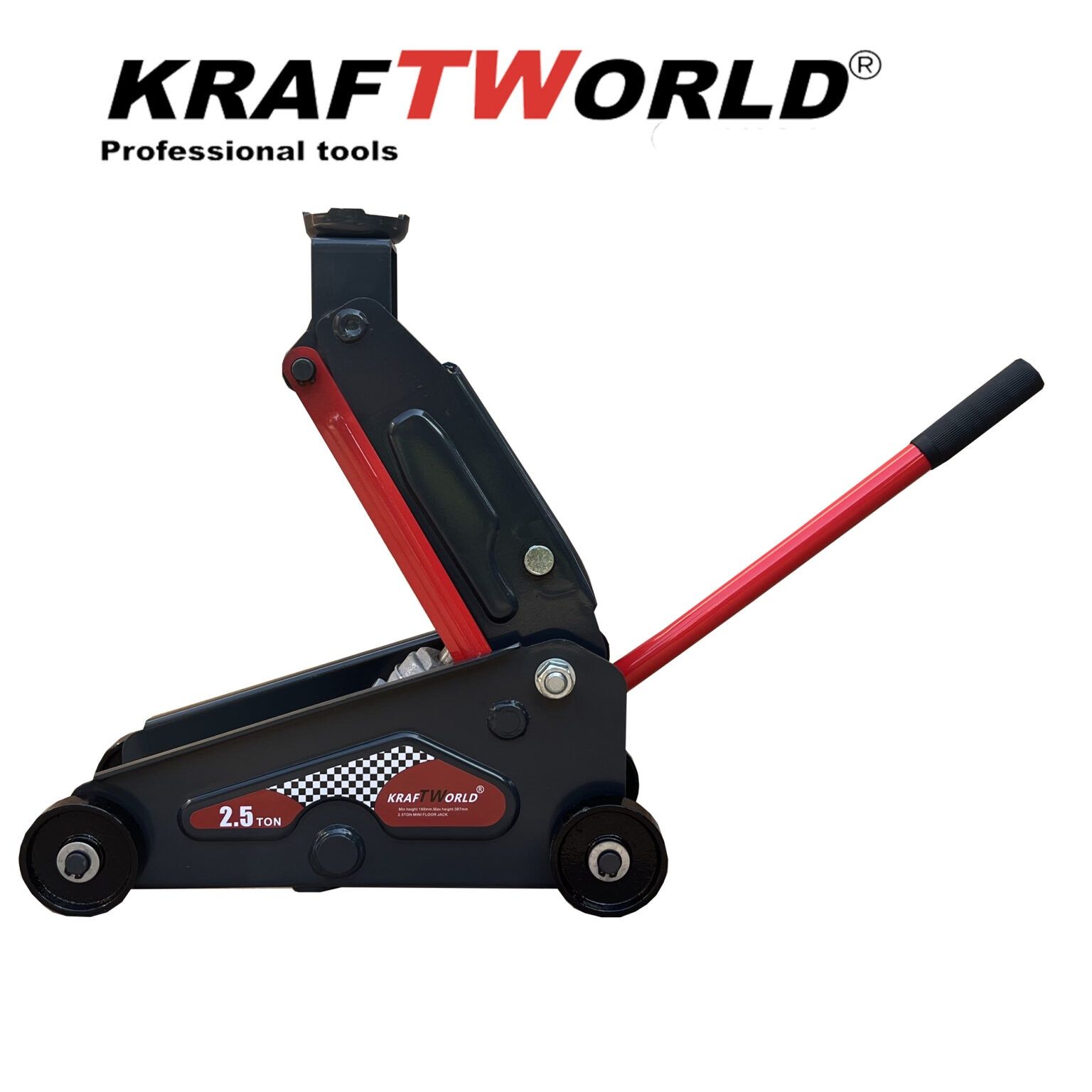 Професионален Комплект Крик 2,5т и 2бр Стойки 3т KraftWorld за кола,бу