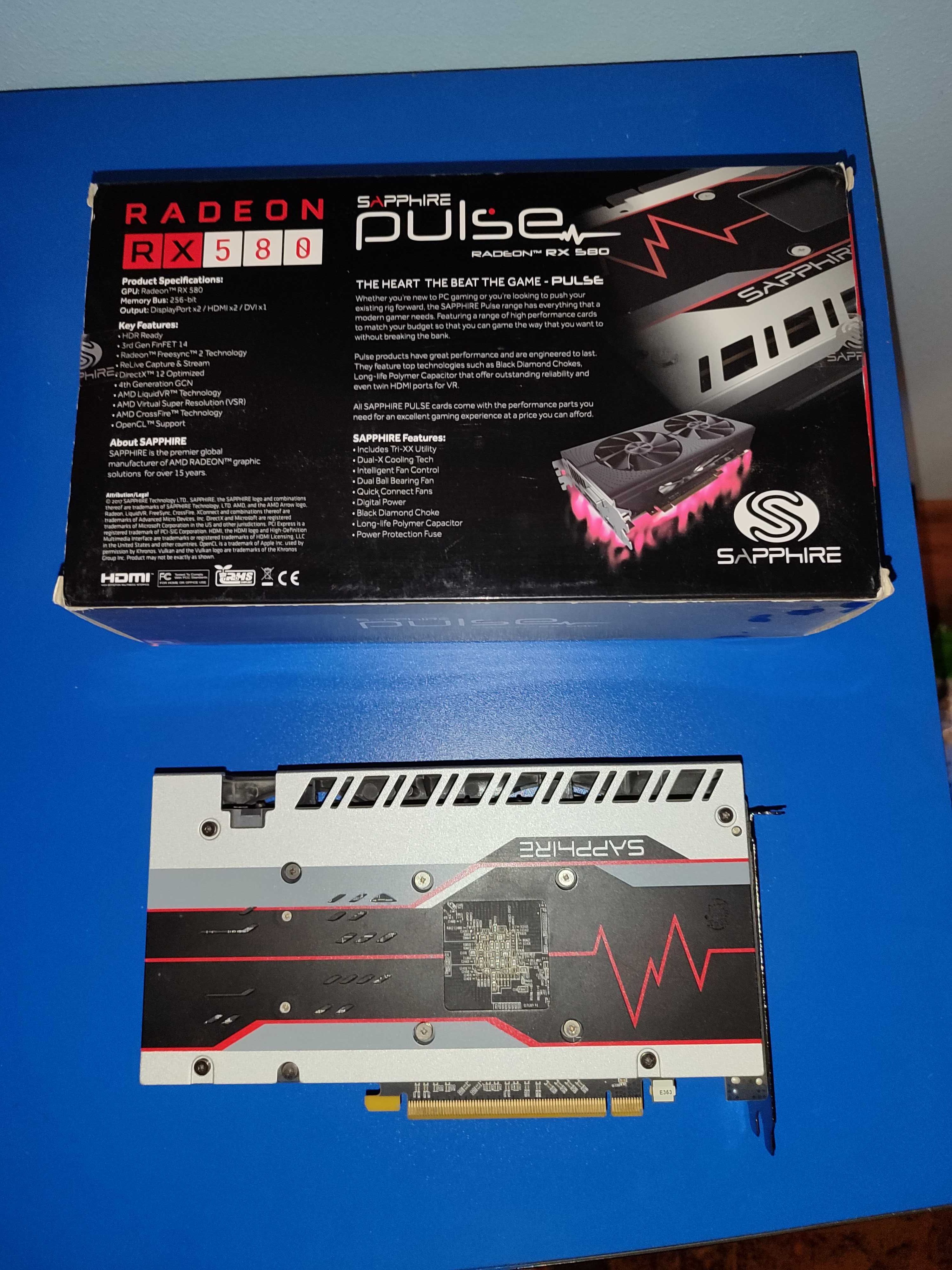 Placa video Sapphire PULSE RADEON RX 580, 8GB GDDR5, 256-bit