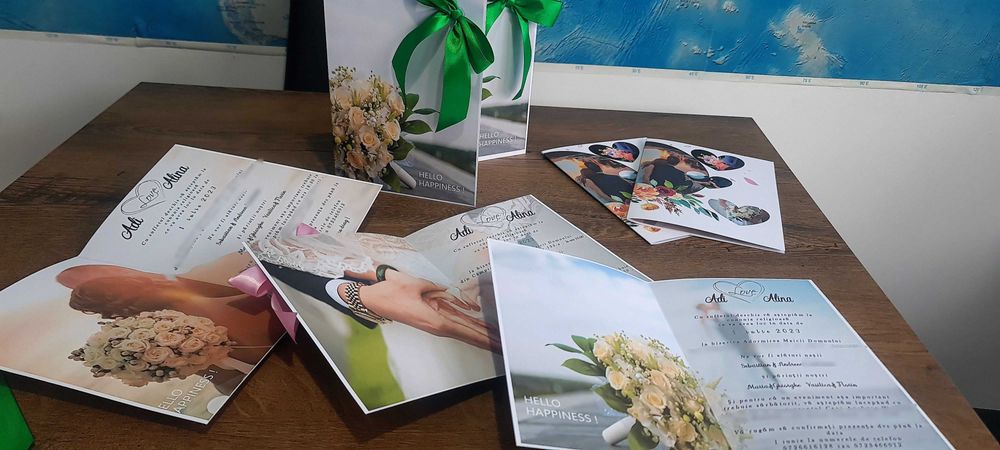 Invitatie nunta cu funda