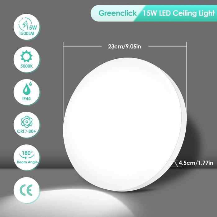Lampă de tavan Greenclick 15W