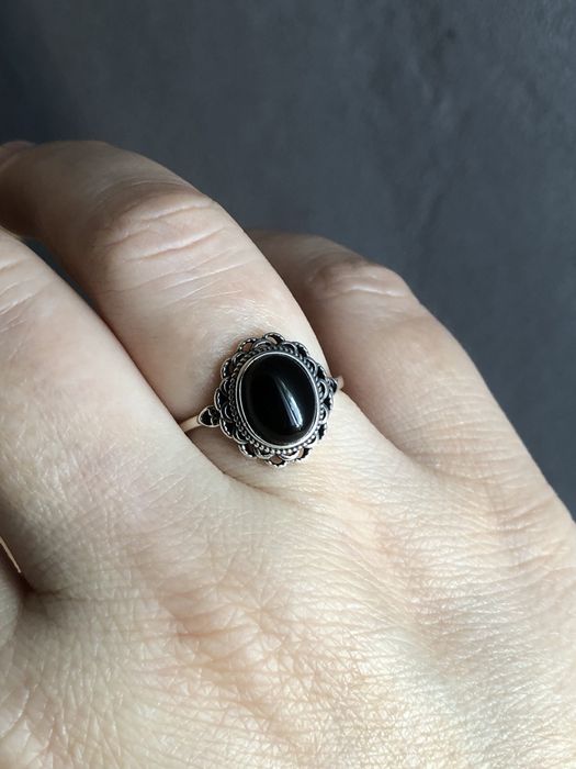 Inel de argint S925 Black Agate