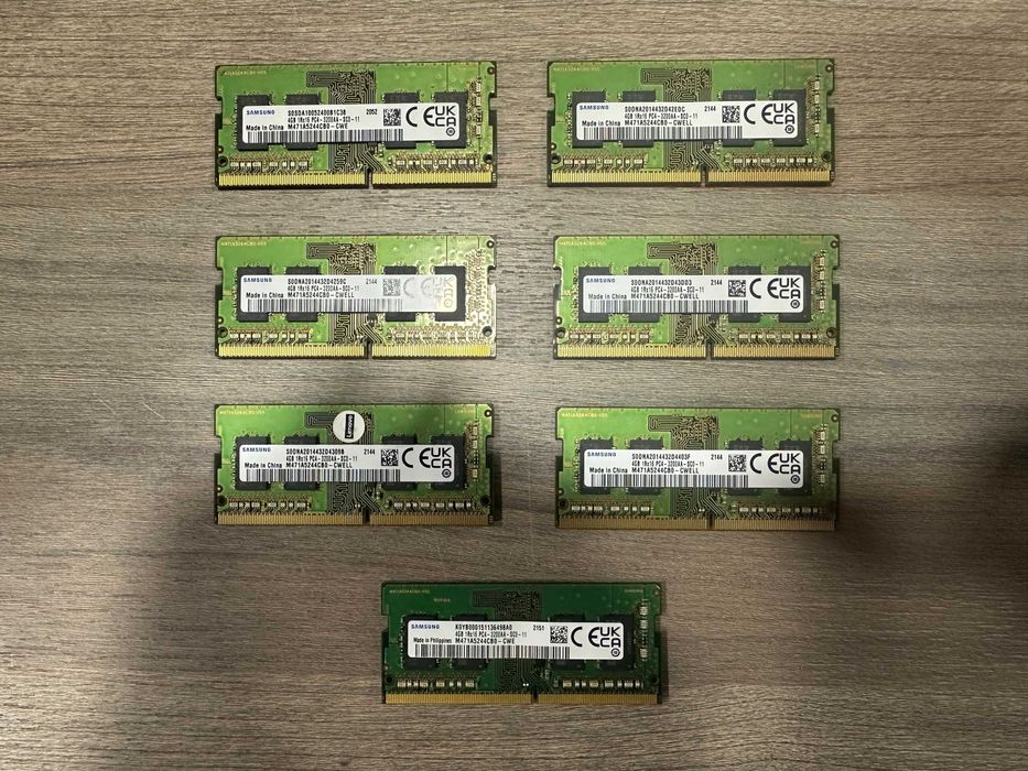 Продам ноутбучную оперативную память Samsung DDR4 SODIMM 4GB 3200