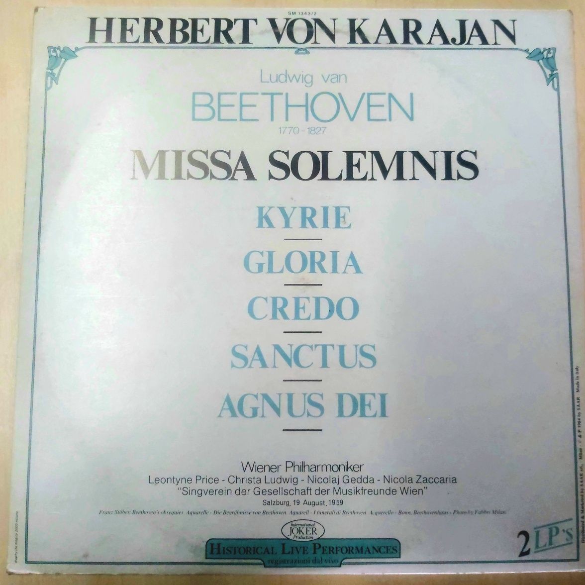 Viniluri Missa Solemnis,Herbert Von Karajan