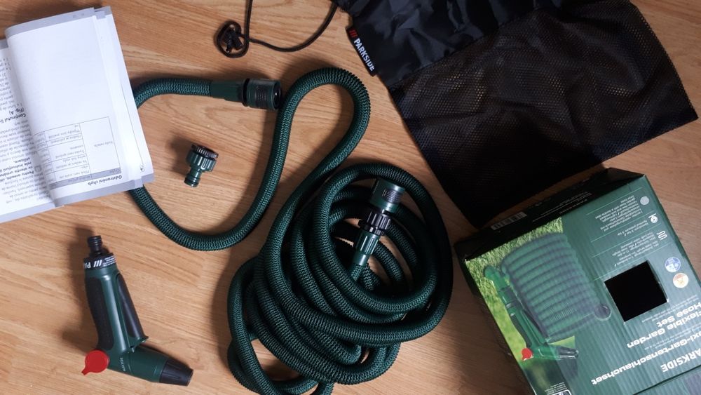 Furtun extensibil 15m + Pistol ergonomic multijet