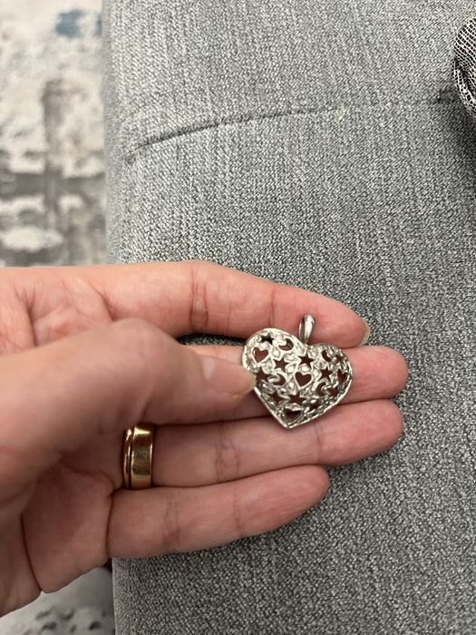 Medalion argint in forma de inima