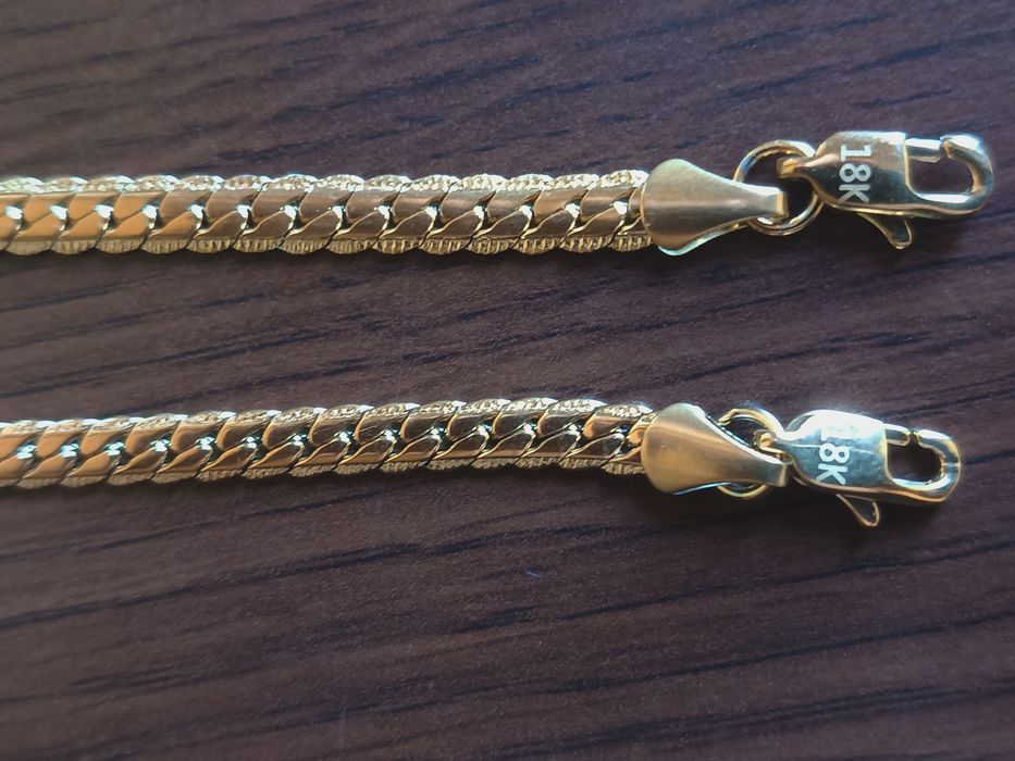 Brățară și colier unisex – argint 925 aurit 18k, set cadou elegant