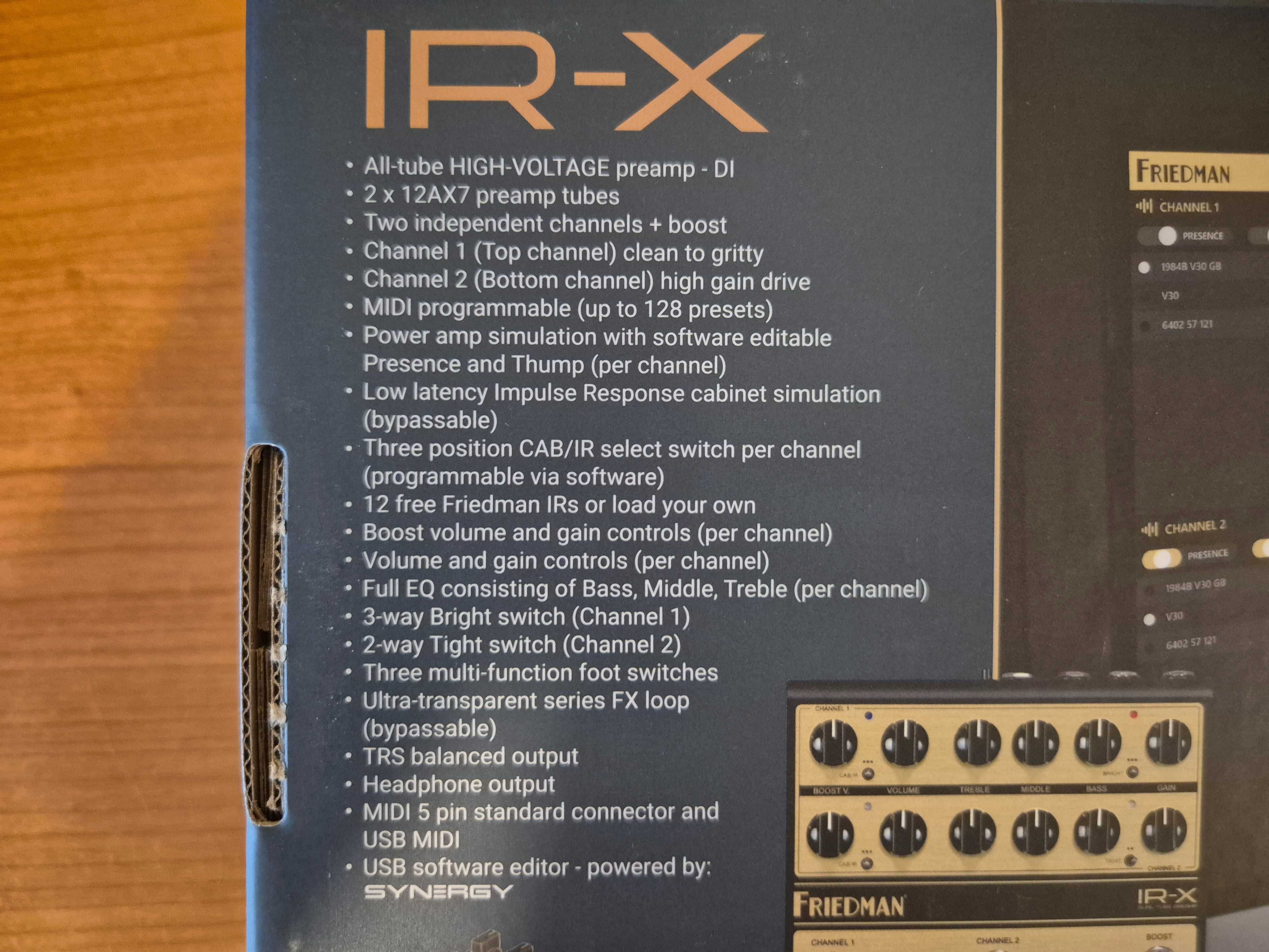 Friedman IR-X Dual Tube Preamp