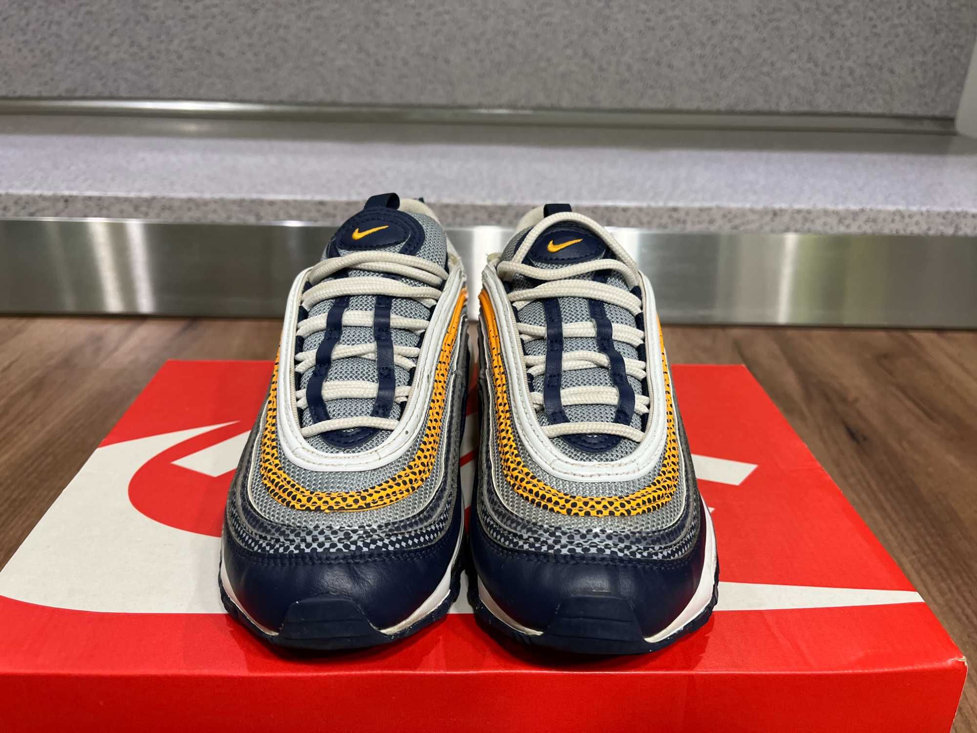 ОРИГИНАЛНИ *** Nike Air Max 97 / Midnight Navy Laser Orange