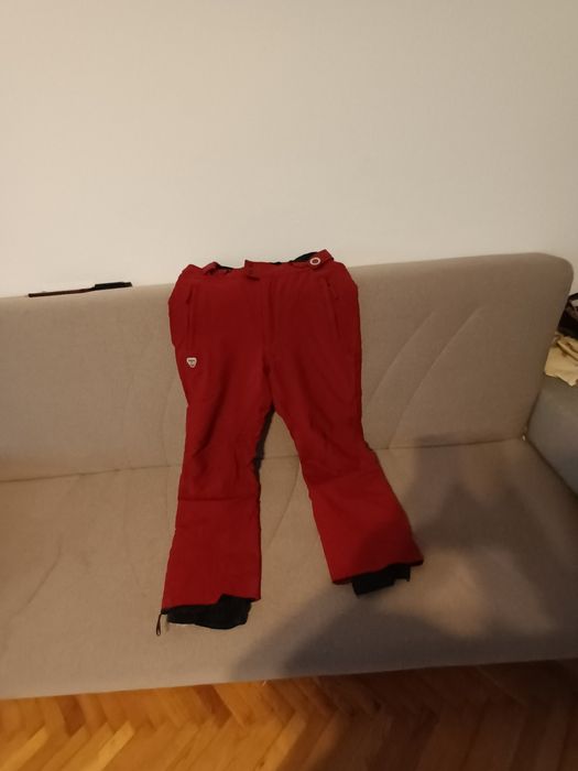 Pantalon unisex de ski rosu-bordo marimea 44