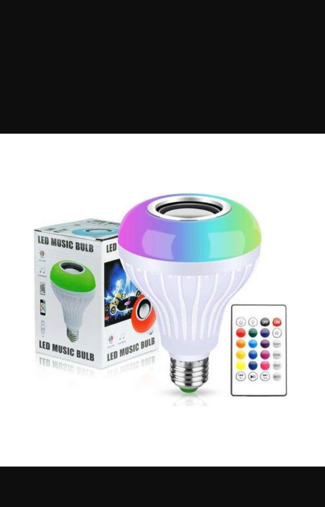 Bec Led Smart cu Difuzor si telecomanda, 12W, RGB