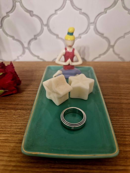 Tava miniatura portelan suport bijuterii