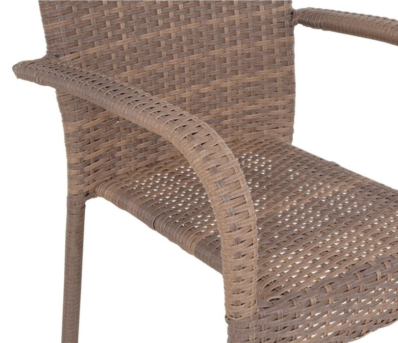 Set gradina/terasa 4 scaune si masa AMAYA maro/natur