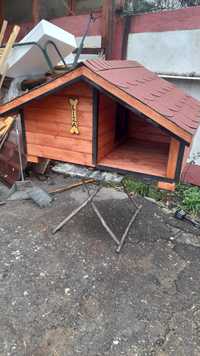 Cușcă câine izolată termic cu veranda