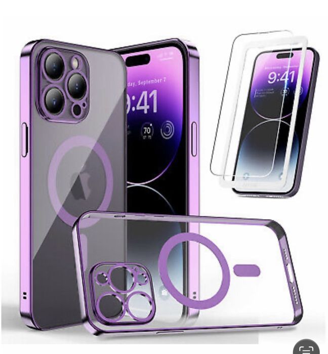 Iphone 14/15/16E/17/PLUS/PRO/MAX/AIR Husa Glitt Magsafe + Folie Sticla