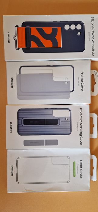 Huse Samsung Smart Clear View Cover S22 si S22+ și incarcator tip C