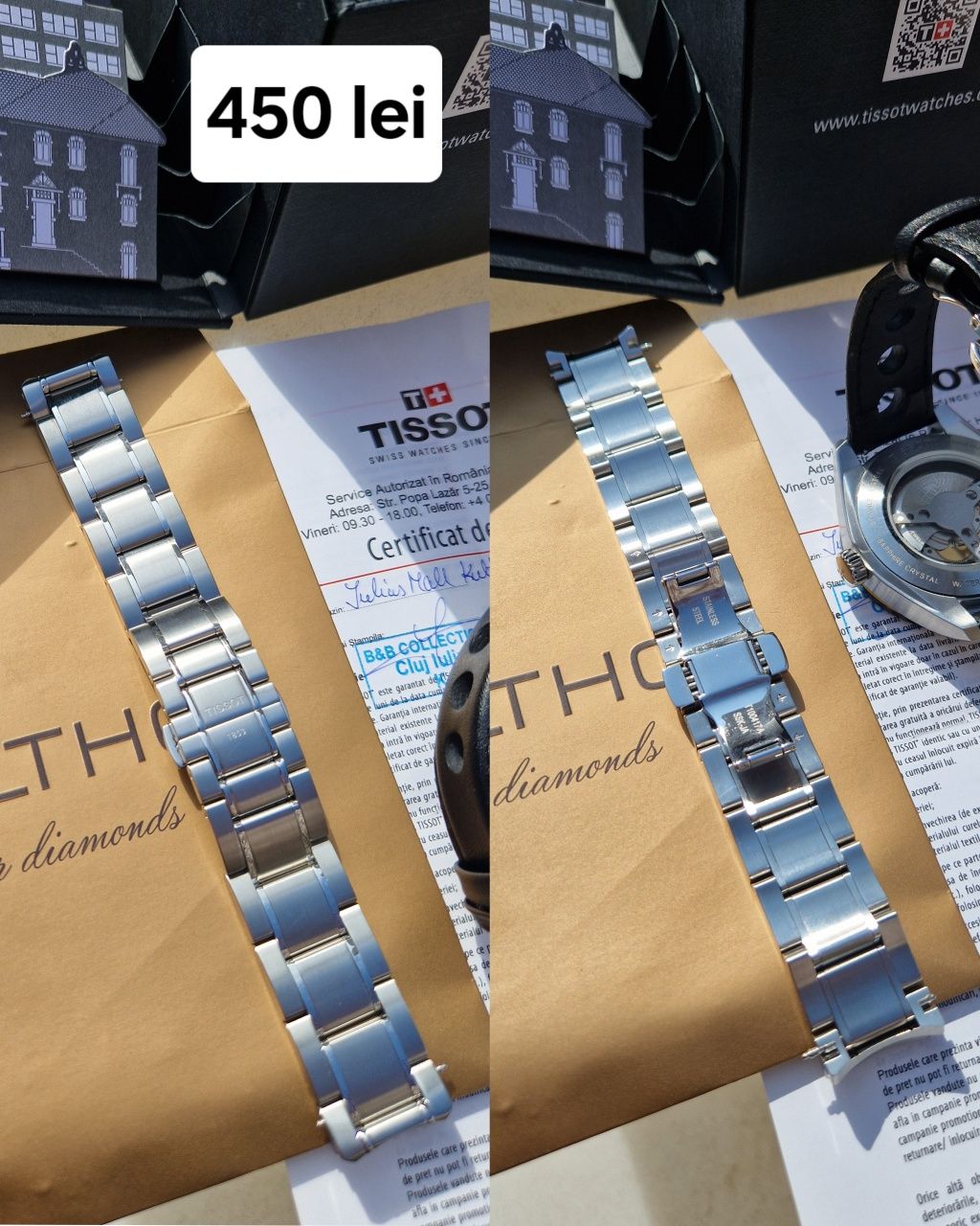 Curea bratara originala de pe ceas Tissot PRS 516 Powermatic 80