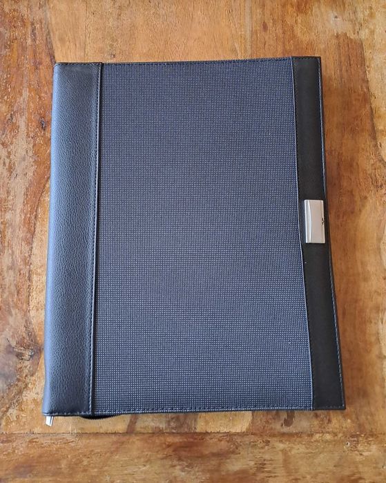 папка луксозна за документи черна с цип Марксман Marksman Размер А4