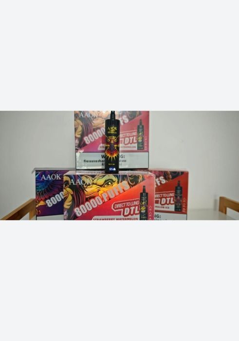 Vape 80.000 Puffs Narghilea Abur Mult Display Reincarcabil