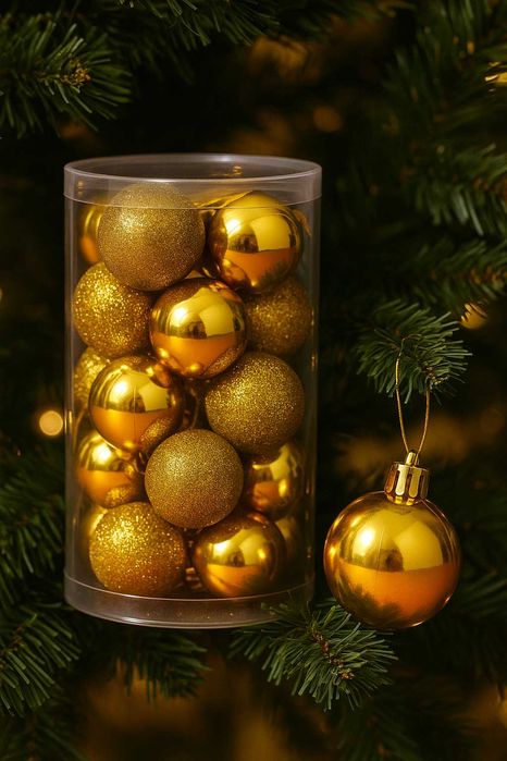 арча ўйинчоқлари, янги йил безаклари, размер 5 см, 20донадан