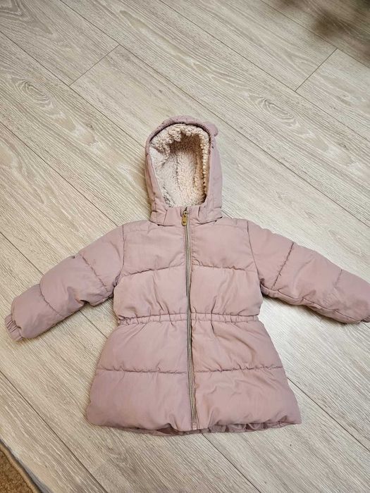 Geaca iarna copii roz goasa HM marime 92 2Y