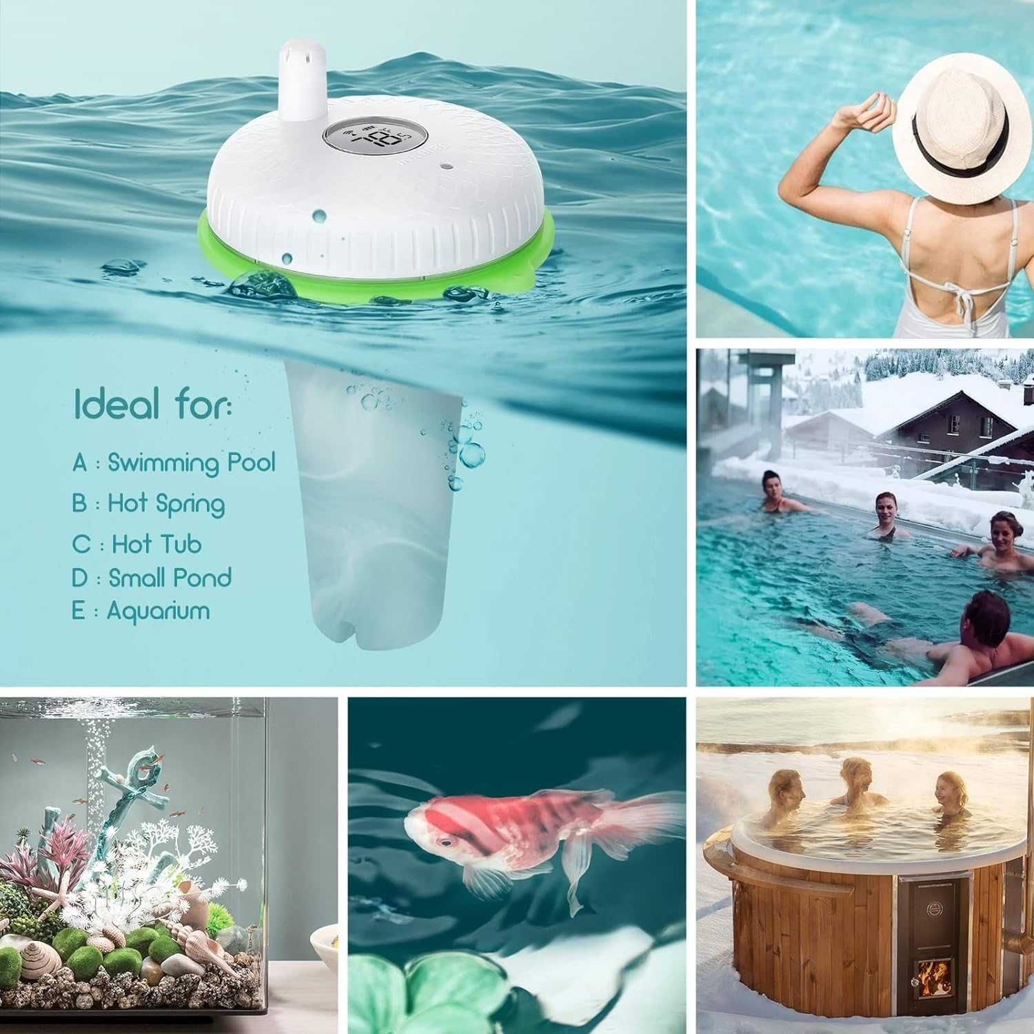 Statie temperatura(termometru) piscine acvarii Wifi, APP de la 430RON