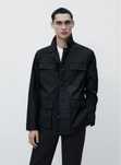 Jacheta barbateasca Massimo Dutti, bleumarin/kaki