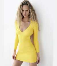 Жълта мини рокля Zara