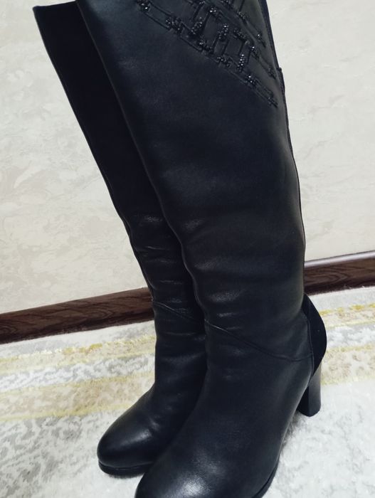 Кожаные сапоги,размер 39