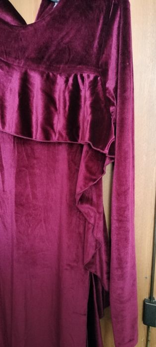 Rochie catifea dama visinie 40 M Zee Lane