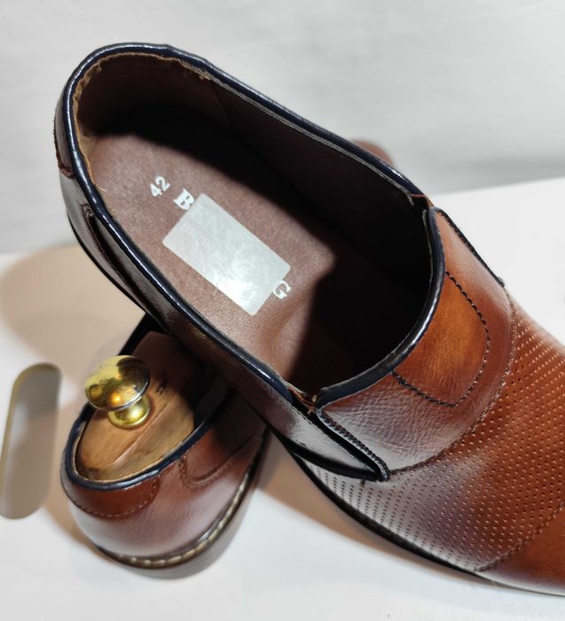 Pantofi split on 42 42.5 cap toe Lavoratione Artigianale NOI piele nat