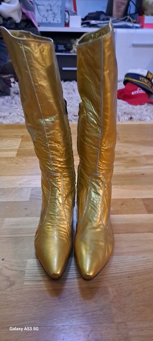 Vand Cizme piele aurii