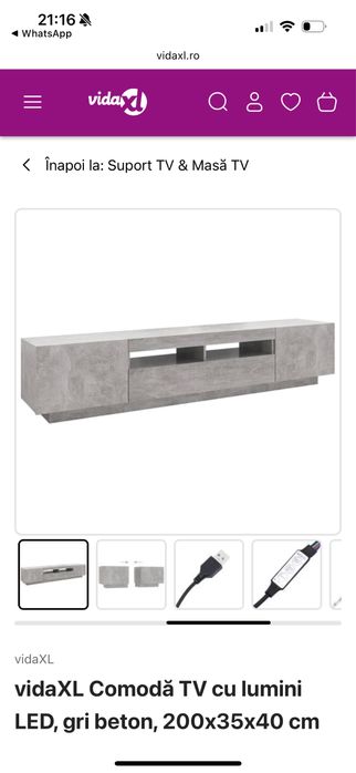 Comoda TV gri beton