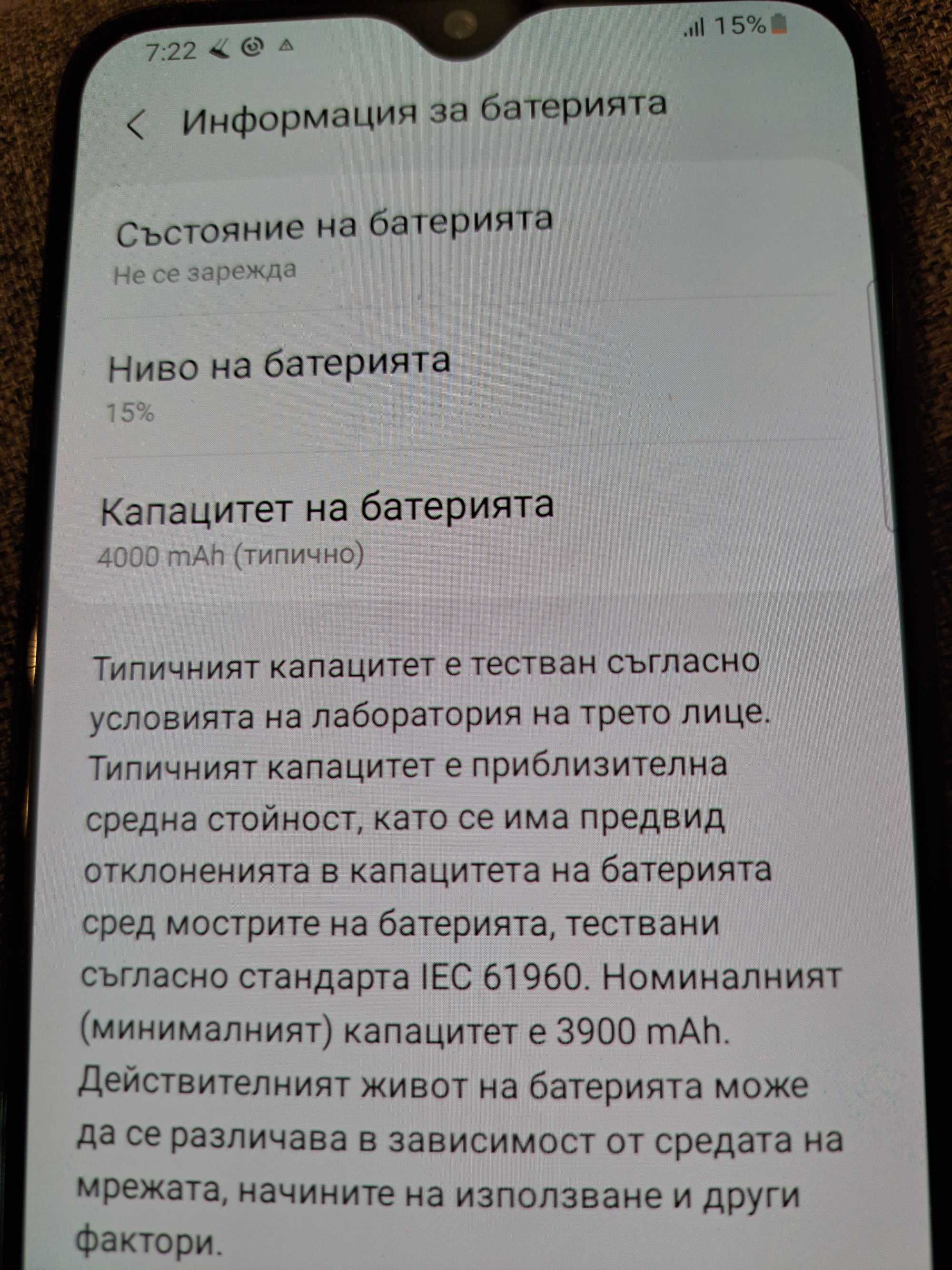 Малко използван телефон Samsung A30 s със зарядно
