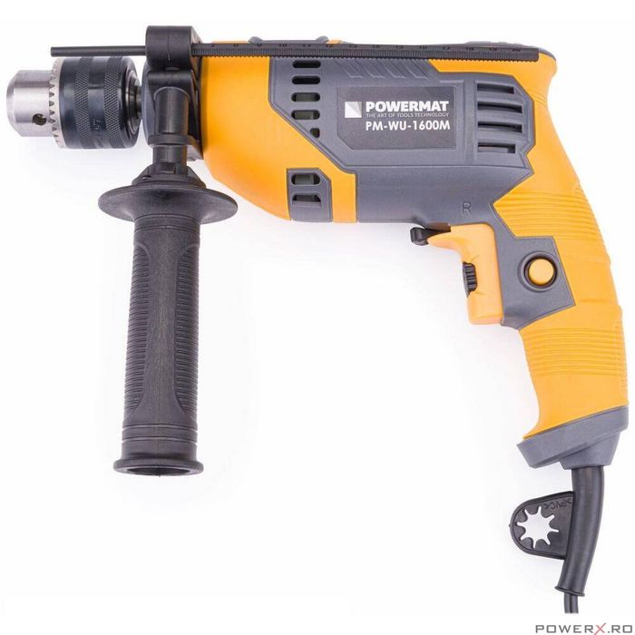 Masina pentru gaurit lemn, fier, 1600 W, bormasina electrica, Powermat