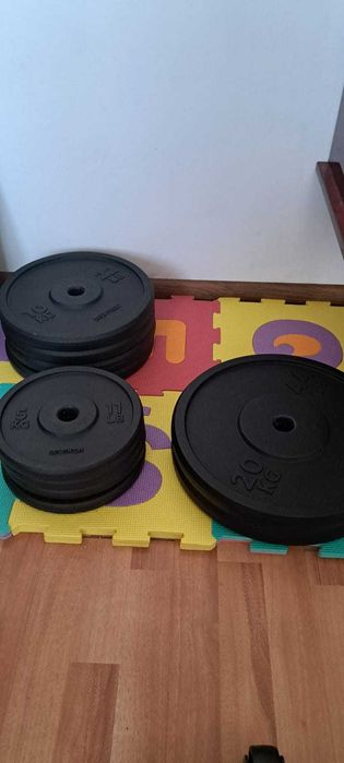 Vand Bară bodybuilding 175 cm + Greutati (discuri fonta) - aproape noi