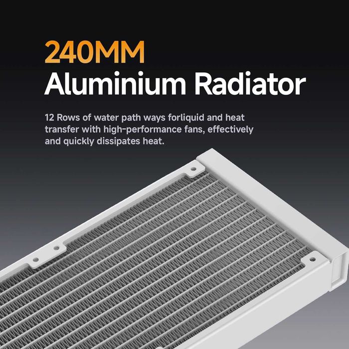 Cooler CPU Iota L24 WH Aio lcd digital,240mm ARGB,TDP 280W,AMD Intel